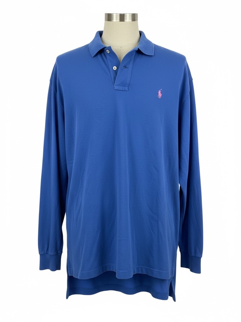 Polo Ralph Lauren Blue Long Sleeve Polo Shirt - Size XL Like New